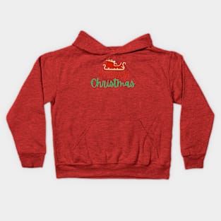 Merry Christmas With a Sleigh of Presents Kids Hoodie